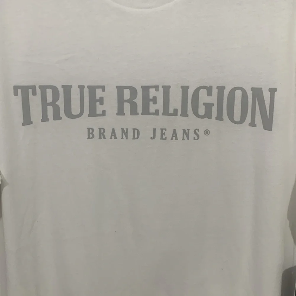 True Religion Optic White Arch Logo Short Sleeve Crew Neck NWT‎ Tee size L